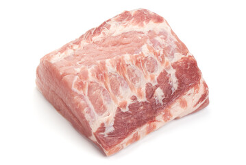Chilled pork buston butt, isolated on white background.Chilled pork buston butt, isolated on white background.