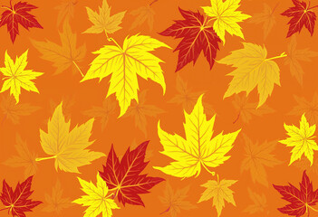 Obraz premium autumn leaves seamless pattern