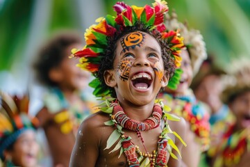 Joyful celebration: people celebrating and having fun on Fiji independence day, enjoying festivities, cultural traditions, unity, reflecting national pride and spirit of freedom in vibrant activities