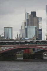 Fototapeta premium London financial district cityscape, London Architecture, London Skyline, Office Buildings, England United Kingdom Britain, Aerial panoramic view of The City of London cityscape Urban skyline