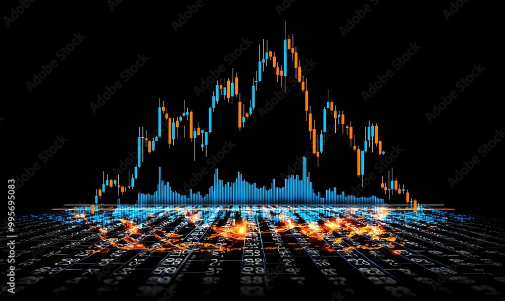 Poster minimalist dashboard, a sleek design showcasing a prominent chart with clean lines, soft colors, emp