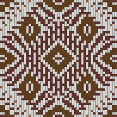 Vintage Colorful Abstract Geometric Patternfolk Embroidery, Aztec Geometric Ornament Print. Design for Carpet, Wallpaper, Clothing, Wrapping, Fabric