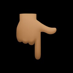 Fototapeta premium Downward Pointing Hand Emoji 