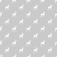 seamless pattern with deers silhouette . Merry Christmas and Happy New Year 