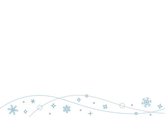  雪の結晶のデコレーションフレーム、冬のイメージデザイン