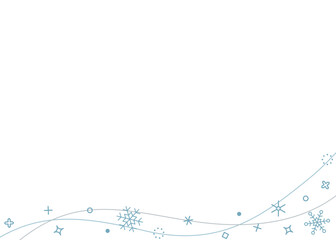  雪の結晶のデコレーションフレーム、冬のイメージデザイン