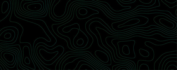 Modern Topographic Map with Geometric Contour Lines and Dark Terrain Patterns for a Luxury Exploration Banner
