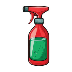 Obraz premium vector design of a spray bottle with green liquid inside