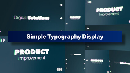 Simple Typography Display | Multi-Resolutions and Color Control Panel