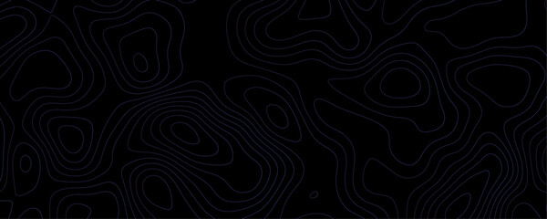 Black Topographic Map Design with Wavy Contours and Geometric Grid Patterns for a Modern Space Exploration Banner
