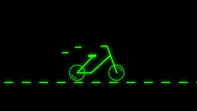 Bicycle icon animation, video concept icon.By md