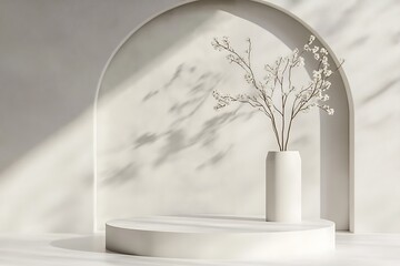 Elegant Minimalistic Stage Designs in Soft Pastel and Bold Colors for Modern Backgrounds