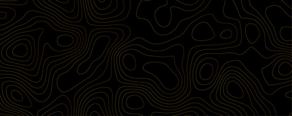 Modern Geometric Topography Design with Contour Lines and Depth Patterns for a Dark Background Hiking and Discovery Banner
