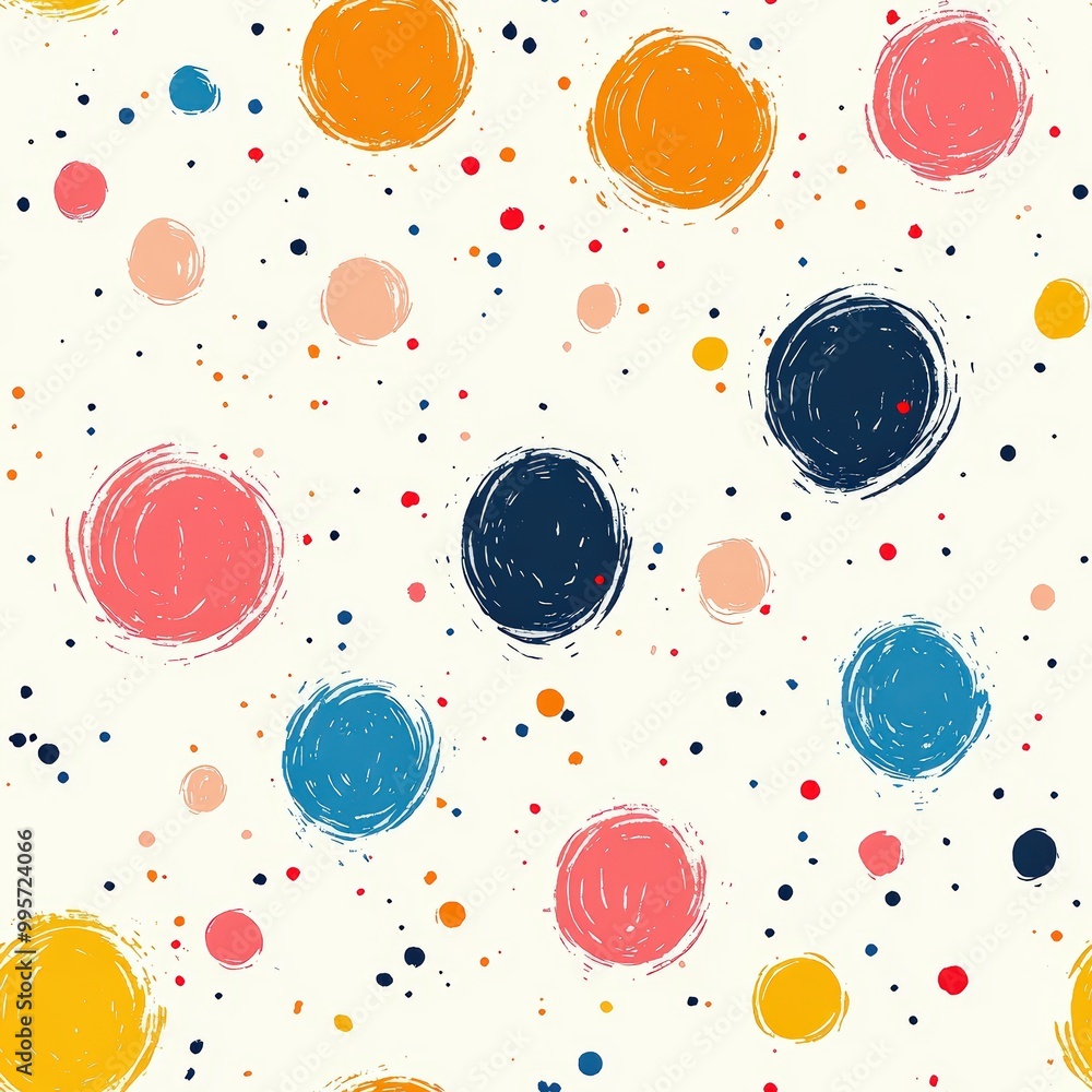 Poster colorful circle pattern on a light background, ideal for design projects.