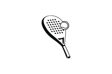 Padel logo padel Racket with ball logo design vector