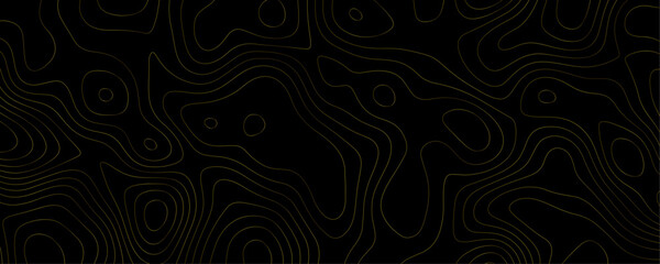 Abstract Topographic Map with Geometric Contours and Wavy Relief Patterns for a Dark Background Outdoor Adventure Banner
