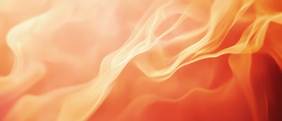 Fototapeta premium Soft Focus Fire with Peach Buzz and Dark Coral Tones Blending into Pastel Earthy Hues Creating a Warm Atmosphere