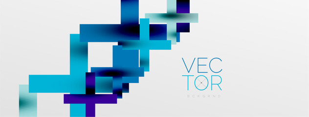 Colorful squares, lines minimal abstract background. Vector Illustration For Wallpaper, Banner, Background, Card, Book Illustration, landing page