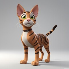 Fototapeta premium Bengal cat, sitting position