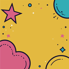 Vibrant Pop Art Cloud Frame