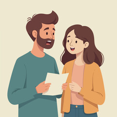 Couple Bonding Over a Book