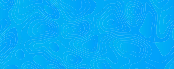 Geometric Topographic Map Design with Wavy Lines and Marine Navigation Patterns for a Futuristic Blue Ocean-Themed Illustration
