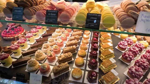 French Bakery Display in Paris