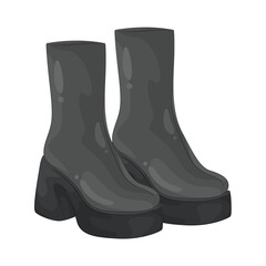 Illustration of women's boots 