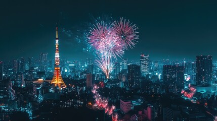 New Year's Eve Celebrations and Fireworks in Major Cities Around The World, Generative AI