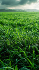 Obraz premium Field of green grass texture background.