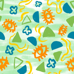 Modern abstract shapes pattern design