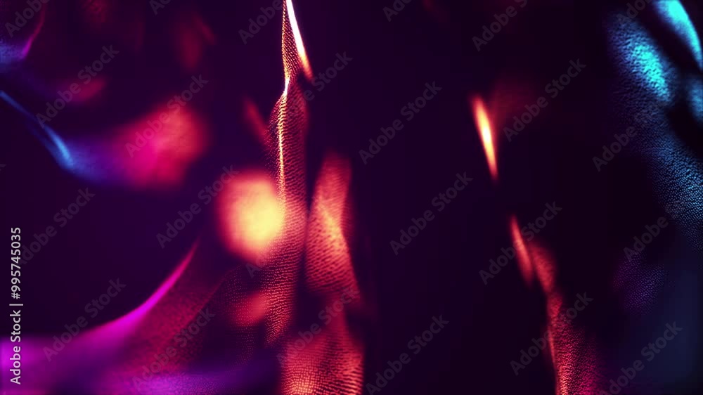 Canvas Prints christmas decorative background abstract wavy particles. light effects on glowing fractal fx video l