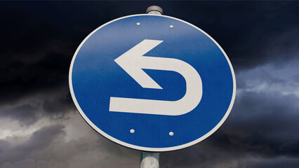 Schild 180-Grad-Wende