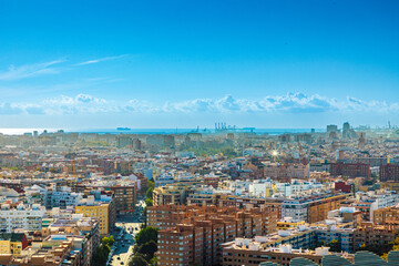Naklejka premium scenic panoramic view to Valencia