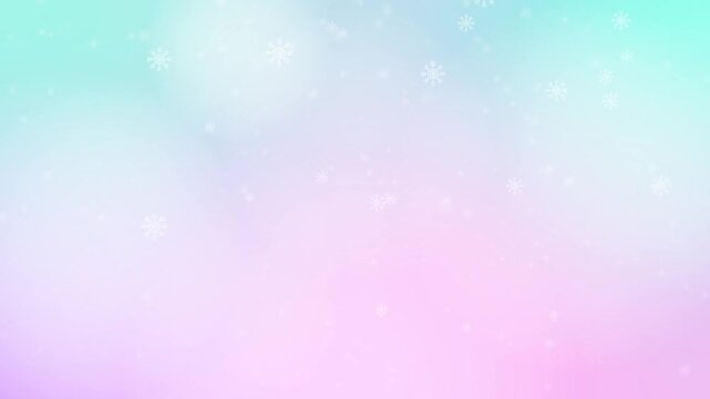 Christmas background with snowflakes - falling snow video