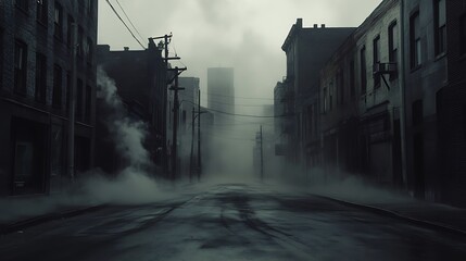 Foggy City Street