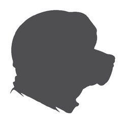 Dog Aviator With Pilot Cap & Goggles silhouette vector illustration transparent background