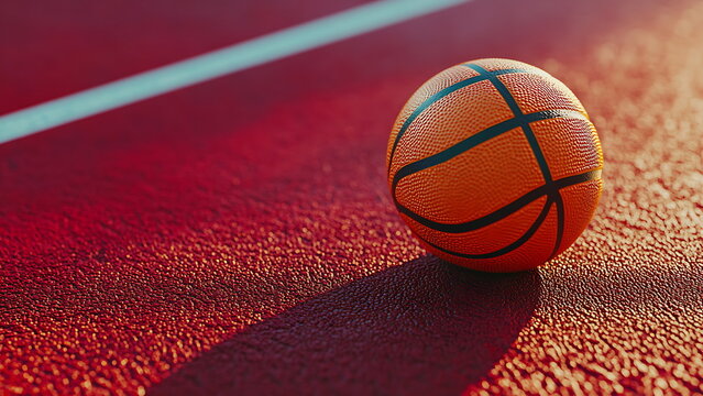 basketball on the court - Powered by Adobe