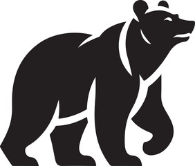 bear silhouette vector  illustration with white background.