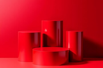 Elegant Minimalistic Stage Designs in Soft Pastel and Bold Colors for Modern Backgrounds