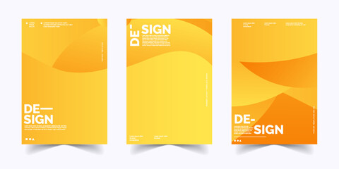 Abstract yellow poster background design templates