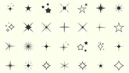 Set of star icon. Star icon vector artwork.