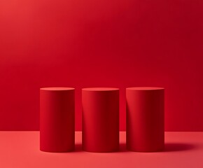 Elegant Minimalistic Stage Designs in Soft Pastel and Bold Colors for Modern Backgrounds