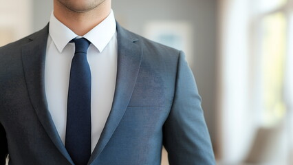 close up of a man wearing a suit