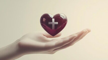 Obraz premium The Heart in a Hand.