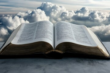 Obraz premium Divine prophecy: Book of Revelation symbolic messages and spiritual insights, capturing essence of hope and transformation amid chaos, offering a glimpse into ultimate fulfillment of divine plans.