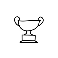 hand drawn trophy icon