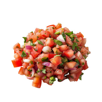 Pico de gallo The Salsa Fresca Isolated on Transparent Background, 