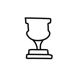 hand drawn trophy icon