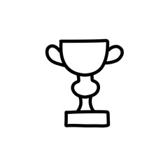 hand drawn trophy icon